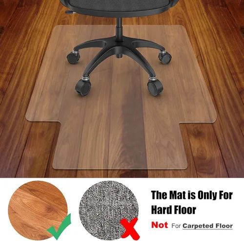 Vista 7 de Azadx Tapete para silla de oficina para suelo de madera dura, 36 x 48 pulgadas, tapete transparente para silla de escritorio para suelo de madera