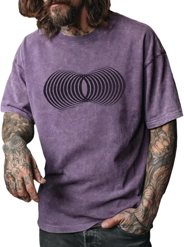 Vista 13 de domirica Camisetas gráficas para hombre, 100 % algodón lavado, manga corta, cuello redondo, Y2K, tallas grandes y altas, camisetas de verano 2026