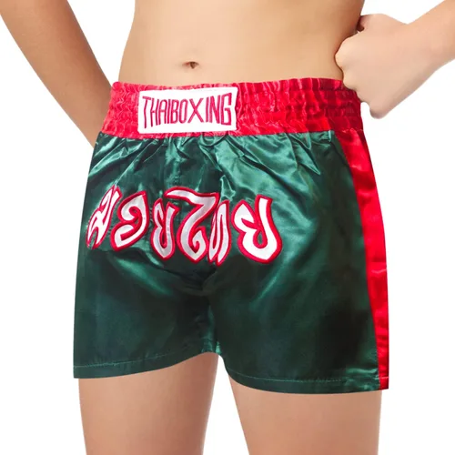 Vista 4 de Pantalones cortos ligeros de Muay Thai para niños (4 años a 12 años) boxeo, kickboxing, artes marciales mixtas, entrenamiento para niños y niñas