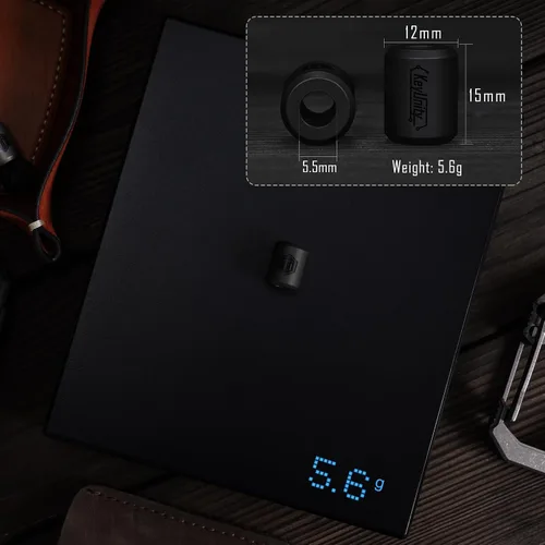 Vista 2 de KeyUnity KA01 - Cuentas de paracaídas de titanio – 2 piezas de cuentas de cuchillo para patio de tierra al aire libre, accesorios EDC para pulsera
