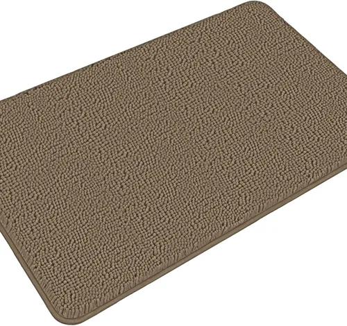 Vista 42 de Yeaban Alfombra de pasillo de baño de 24 x 72 pulgadas, antideslizante, alfombra de baño larga de felpilla gruesa, absorbente y lavable, alfombra