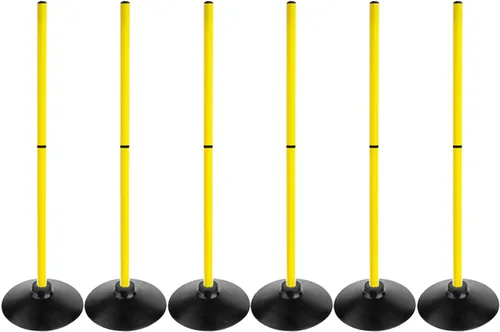 Vista 10 de Juego de bastones de agilidad de fútbol Desmontable Deportes Entrenamiento Speed Pole Slalom Poles con Base de goma Equipo de Traning Deportivo