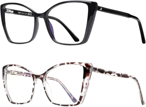 Vista 20 de Gafas de Bloqueo de Luz Azul para Mujeres, de Gran Tamaño con Estilo Ojo de Gato para Computadora y Videojuegos Antirreflejos y Anti-UV RF6204 Verde