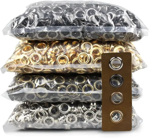 Vista 6 de SEMINI Kit de 800 ojales Gronmets de 0.138 in con 3 piezas de herramientas de instalación para zapatos, ropa, bolsa de manualidades, 4