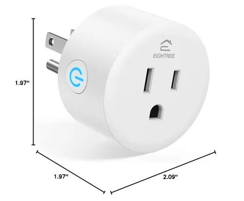 Vista 9 de EIGHTREE Enchufe inteligente, toma WiFi para el hogar inteligente compatible con Alexa y Google Home, enchufe inteligente con control remoto