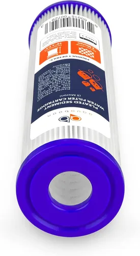 Vista 7 de Aquaboon Cartucho de filtro de sedimento plisado para toda la casa de 5 micras de 10 x 2.5 pulgadas para reemplazo de filtro de agua de pozo