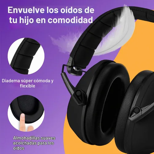Vista 4 de Kids Noise Canceling Headphones - 33 dB (2K Hz) - Ear Protection Earmuffs Vanderfields' earmuffs protect child's hearing with certified