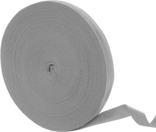 Vista 23 de uxcell Cinta de sarga de algodón de 50 yardas, cinta de espiga de 3/8 pulgadas para coser ropa, manualidades (azul)