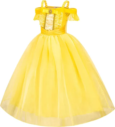 Vista 2 de Avady Belle Princess Dress for Girls Layered Off Shoulder Princess Dress Up Kids Halloween Costume