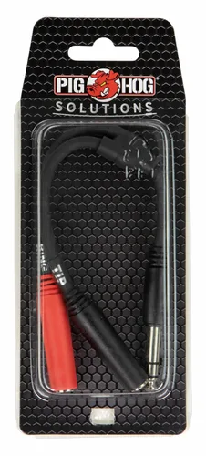 Vista 2 de Pig Hog PY-S214F 1/4" TRS (macho) a doble mono 1/4" (hembra) cable en Y, 6