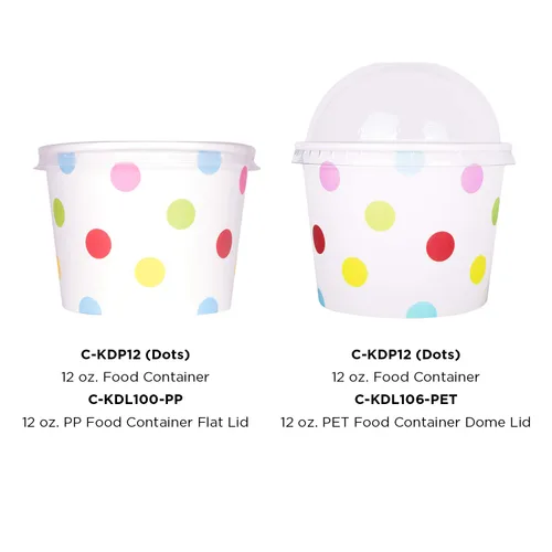 Vista 4 de Karat Copas de helado de papel y cuencos de sopa para alimentos calientes y fríos, ideales para sopa, helado, helados, gelatos, yogur y aperitivos