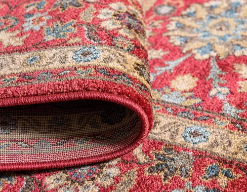 Vista 6 de Unique Loom Edinburgh Collection - Alfombra Monroe (7 x 10 pies, Rectángulo, Rojo/Beige)