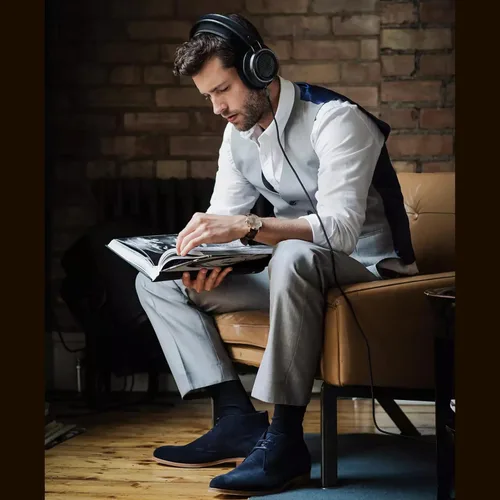 Vista 2 de Philips Fidelio X2HR - Auriculares profesionales de diadema con cable, monitor de estudio con auriculares abiertos de 50mm, color negro