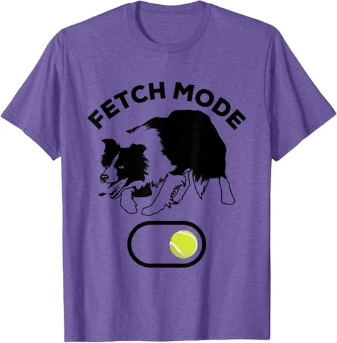 Vista 9 de Border Collie Stuff - Camiseta de pelota de tenis para hombre, Border Collie Fetch, Blanco Gris Oscuro