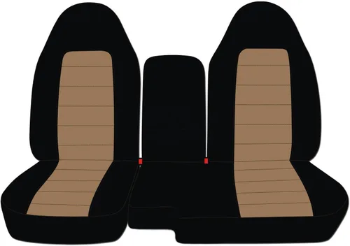 Vista 25 de Cubreasientos de camiones de dos tonos/vehículos utilitarios Ford Ranger/Explorer Mazda Navajo/Serie B (asientos separados, 60/40) con Negro y azul