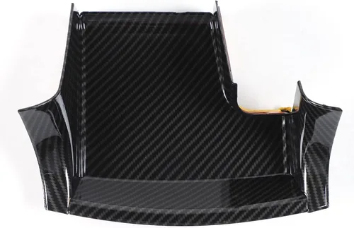 Vista 7 de JeCar Accesorios interiores Consola central Cambio de marchas frontal Panel de almacenamiento para Dodge Charger 2011-2020, fibra de carbono, 4