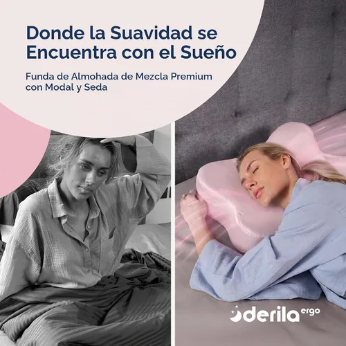 Vista 9 de Derila Ergo - Funda de almohada de mezcla prémium con funda de almohada