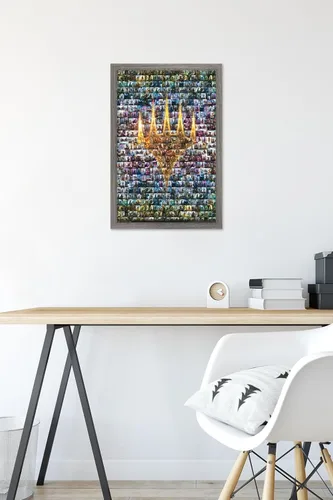 Vista 6 de Trends International Magic: The Gathering - Póster de collage de pared, 14.725 x 22.375 pulgadas, versión enmarcada de madera de granero