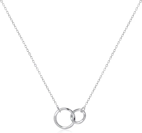 Vista 15 de Fettero - Collar con dije de oro, gargantilla en capas con moneda abierta, círculo de karma completo, luna creciente nueva, 14K oro chapado