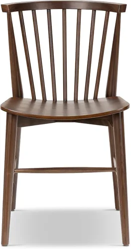 Vista 10 de Poly & BARK Ligna Taburete de mostrador en negro – Taburete inspirado en mediados de siglo con respaldo de husillo esculpido – Marco de roble