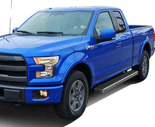Vista 6 de iBoard estribos para camioneta Ford F150 Super Cab Pickup 4 puertas 2015-2017, 6 pulgadas, Plateado Plateado aluminio