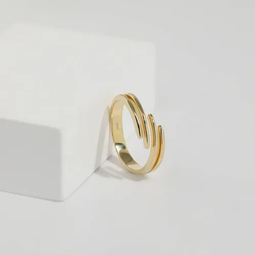 Vista 3 de Meissa Anillo de plata de ley para el pulgar para mujer, anillos de abrazo hechos a mano, apilable, tamaño ajustable