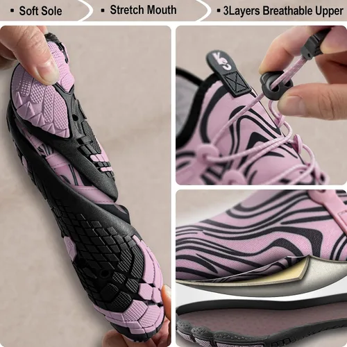 Vista 4 de BULLIANT Zapatos de agua para hombre, unisex, zapatos acuáticos descalzos para hombres y mujeres, zapatos de senderismo y natación
