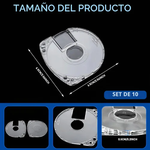 Vista 2 de Copkim - Juego de 10 fundas para DVD transparentes de 0.197 in (0.197 in) Funda de disco transparente de repuesto compatible con almacenamiento