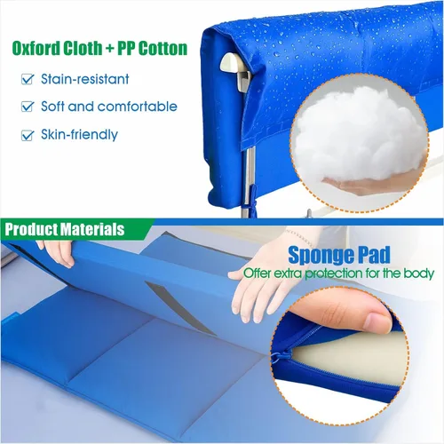 Vista 4 de EDWERD Cojín acolchado para riel de cama para clínica y hogar, almohadillas para parachoques de cabecera para adultos mayores, protector de caídas