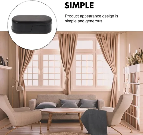 Vista 9 de EXCEART Cortinas negras, 25 piezas de conectores de cadena con cuentas de plástico negro, clips de conectores de cable de cadena ciega