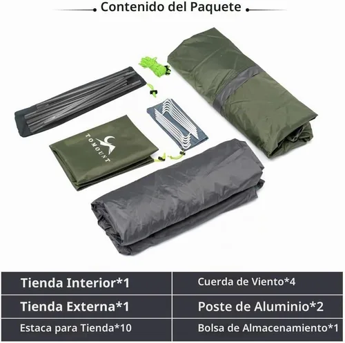 Vista 6 de MC TOMOUNT - Tienda de campaña ligera impermeable para 1-2 personas