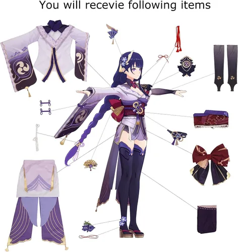 Vista 6 de Nuoqi Venti Cosplay Raiden Shogun Cosplay Yae Miko Cosplay Genshin Impact Cosplay Disfraces