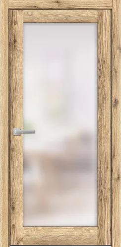 Vista 7 de SARTODOORS Puerta de vidrio opaco Lite 18x80 Planum 2102 Chocolate Ash Marcos de acabado níquel satinado Hardware Puertas de madera de núcleo
