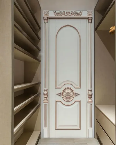 Vista 5 de FLFK Adhesivo para puerta – Puerta vintage beige, mural para despegar y pegar, tamaño combinado 30 x 80 pulgadas, dividido en 2 piezas Mt5423