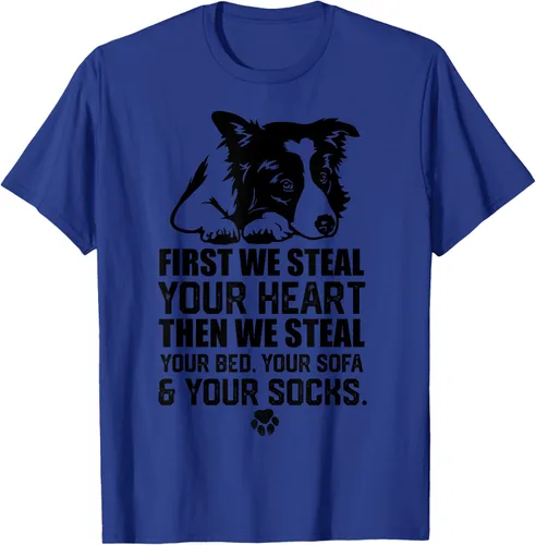 Vista 20 de Border Collie Steal Your Heart Steal Your Bed - Camiseta de sofá, Gris