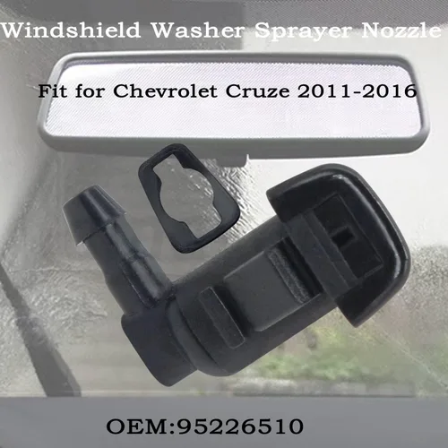 Vista 3 de Boquilla para limpiaparabrisas Accesorio de posventa para Chevrolet Cruze 2011-2016. OEM #: 95226510. (2 piezas)