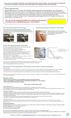 Vista 7 de Sistema de la purificación del agua de la ósmosis reversa de la encimera de 4 etapas, 100 GPD