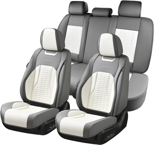 Vista 21 de Coverado - Fundas de asiento delantero de coche, fundas de asiento de cuero de lujo para automóviles, fundas de asiento de automóvil protectoras