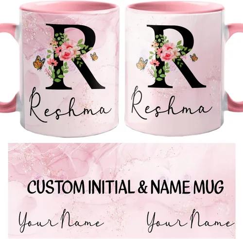 Vista 7 de Taza de café personalizada con nombre de flor de cerezo, taza de café blanca de flor de cerezo, taza de viaje de flor de cerezo, regalo