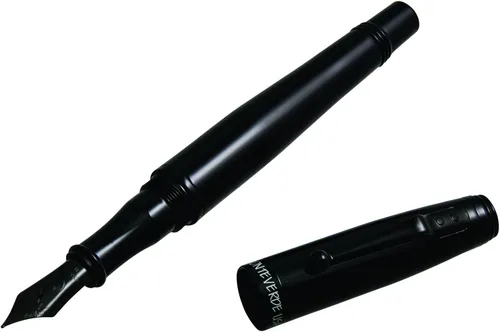 Vista 13 de Monteverde Invincia cromada, pluma estilográfica de fibra de carbono negra media (MV40065)