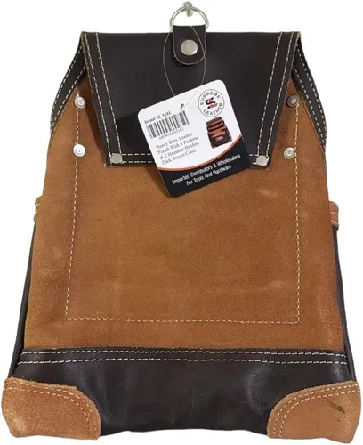 Vista 7 de Bolsa de herramientas de cuero Supreme Leather para construcción, bolsa de herramientas de carpintero, bolsa para electricista 10 bolsillos, 2