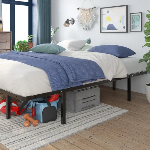 Vista 10 de Base inteligente MyEuro de Sleep Master. Soporte de colchón de tablillas de madera, Acero, Negro