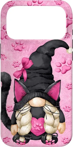 Vista 22 de Black Cat Halloween Gnome Decor Cute Pattern for Cat Mom Case for iPhone 17