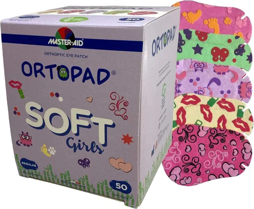 Vista 2 de Ortopad® Parches suaves para ojos de bambú para niñas, 50/bx, talla regular 4+ años