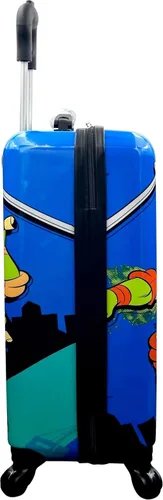 Vista 4 de Fast Forward Maleta de mano ligera con licencia para niños, de lado duro, de 20 pulgadas, Multi colorido, Tortugas Ninja