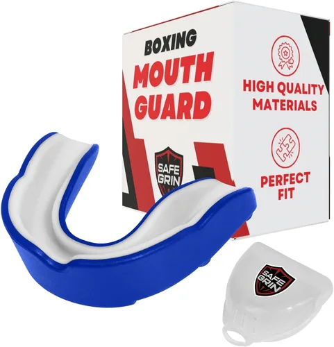 Vista 8 de Protector bucal deportivo para niños, fútbol juvenil, baloncesto, lucha libre Easy boil-and-bite fit for young athletes. Strapless guard for flag