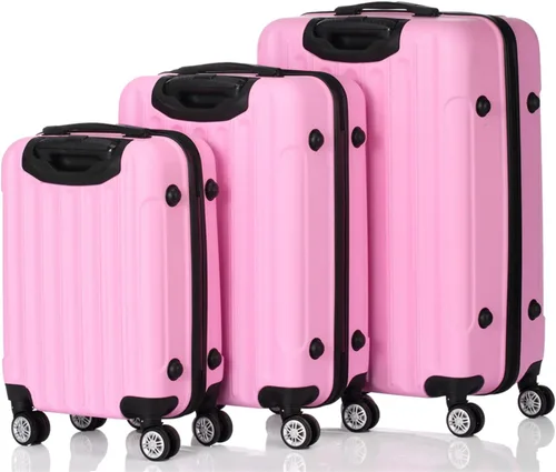 Vista 6 de HomVent Juego de equipaje de 3 piezas con ruedas giratorias, juego de maleta con bloqueo TSA para mujeres, hombres, viajes, 3 piezas de 20, 24 y 28