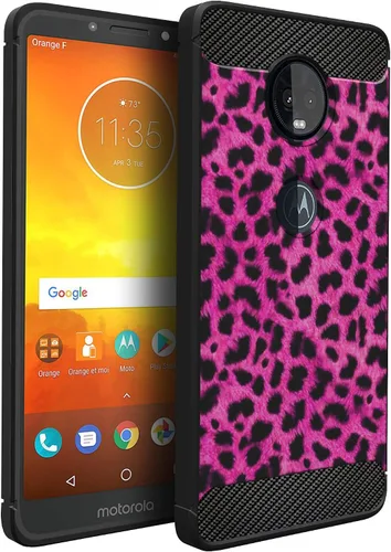 Vista 14 de CasesOnDeck - Funda ajustable compatible con Motorola Moto Z4 / Moto Z4 Play, fibra de carbono, protección contra golpes y caídas, TPU flexible
