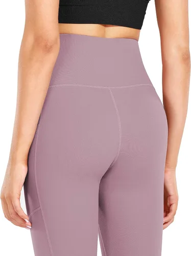 Vista 4 de Fengbay Pantalones de yoga de cintura alta, pantalones de yoga con bolsillo, control de abdomen, entrenamiento, correr, leggings de yoga elásticos