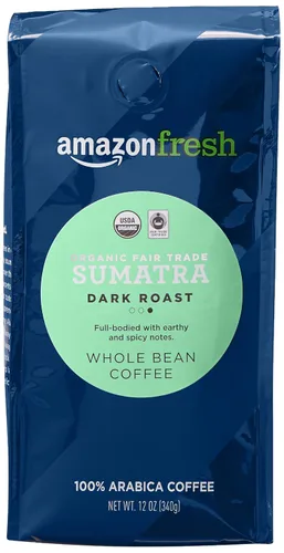 Vista 7 de Amazon Fresh, Café orgánico de grano entero de Perú de comercio justo, tostado medio, 12 onzas